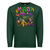 Sports Green mardi gras monster truck Premium Sweatshirt - LillyAllenDesigns