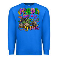 True Royal mardi gras monster truck Premium Sweatshirt - LillyAllenDesigns
