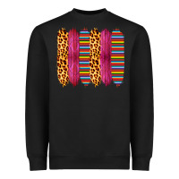 Black Pink Leopard Serape Brush Strokes Heavyweight Sweatshirt - Bettercallsaul