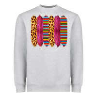 Heather Grey Pink Leopard Serape Brush Strokes Heavyweight Sweatshirt - Bettercallsaul