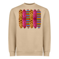 Mushroom Pink Leopard Serape Brush Strokes Heavyweight Sweatshirt - Bettercallsaul
