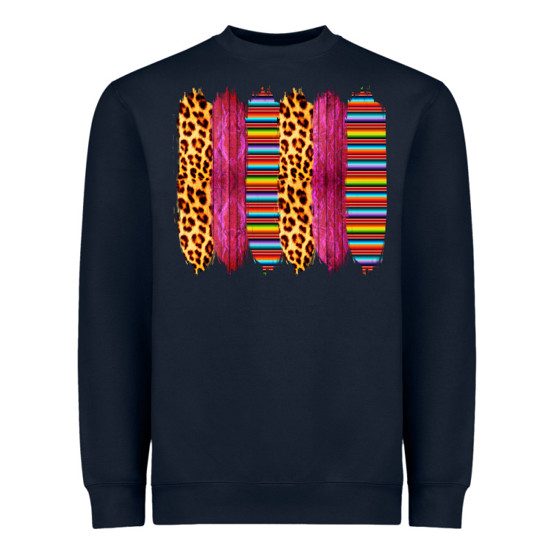 Pink Leopard Serape Brush Strokes Heavyweight Sweatshirt by Bettercallsaul | Teevron