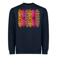 Navy Pink Leopard Serape Brush Strokes Heavyweight Sweatshirt - Bettercallsaul