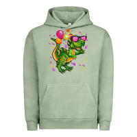 Pigment Oil Green birthday t rex pink Urban Hoodie - CowGirlArtShop