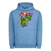 Pigment Pebble Blue birthday t rex pink Urban Hoodie - CowGirlArtShop