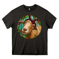 Asphalt Farm Goat Christmas Heavy Core Tee - RanaPortraitStore