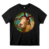 Black Farm Goat Christmas Heavy Core Tee - RanaPortraitStore