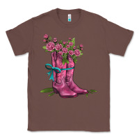 Chestnut valentines day western boots and roses Classic Tee - AdoDesignShop