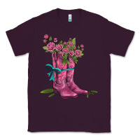 Plum valentines day western boots and roses Classic Tee - AdoDesignShop