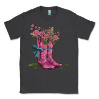 Smoke valentines day western boots and roses Classic Tee - AdoDesignShop