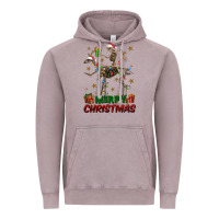 Vintage Zinc merry christmas deer skeleton Vintage Hoodie - FaDigitalArtStudio