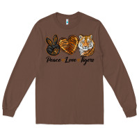 Chestnut Peace Love Tigers Long Sleeve Tee - LillyAllenDesigns