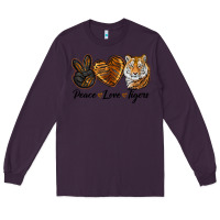 Plum Peace Love Tigers Long Sleeve Tee - LillyAllenDesigns