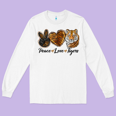 Peace Love Tigers Long Sleeve Tee Designed By Lillyallendesigns