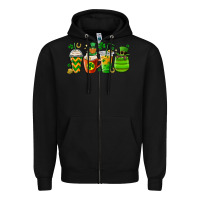 Black st. patricks day coffee cups Zipper Hoodie - MaliasSmallBusiness