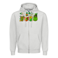 Dove Grey st. patricks day coffee cups Zipper Hoodie - MaliasSmallBusiness
