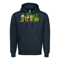 Navy st. patricks day coffee cups Zipper Hoodie - MaliasSmallBusiness