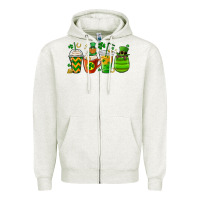 Oatmeal Heather st. patricks day coffee cups Zipper Hoodie - MaliasSmallBusiness