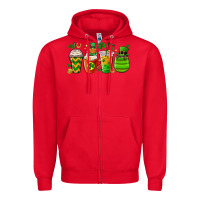 Red st. patricks day coffee cups Zipper Hoodie - MaliasSmallBusiness