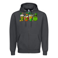 Smoke st. patricks day coffee cups Zipper Hoodie - MaliasSmallBusiness
