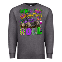 Charcoal Heather let the good times roll with mardi gras monster tr Premium Sweatshirt - LillyAllenDesigns