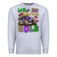 Heather Grey let the good times roll with mardi gras monster tr Premium Sweatshirt - LillyAllenDesigns