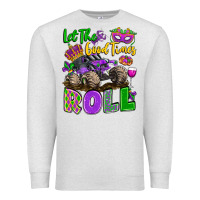 Oatmeal Heather let the good times roll with mardi gras monster tr Premium Sweatshirt - LillyAllenDesigns