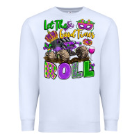 White let the good times roll with mardi gras monster tr Premium Sweatshirt - LillyAllenDesigns