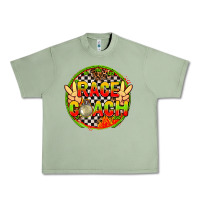 Oil Green Race coach with leopard and peace hand Urban Heavy Tee - AdoDesignShop