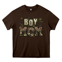 Chocolate Brown boy mom Heavy Core Tee - Zillion Design Studio