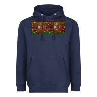 Navy Oh Holy Night Heavyweight Hoodie - BundleAndBundleShop