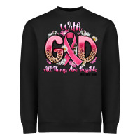 Black breast cancer with god all things are possible Heavyweight Sweatshirt - Artiststas