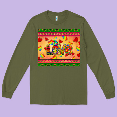 Autism Awareness Love Long Sleeve Tee Designed By Barkaloodesign