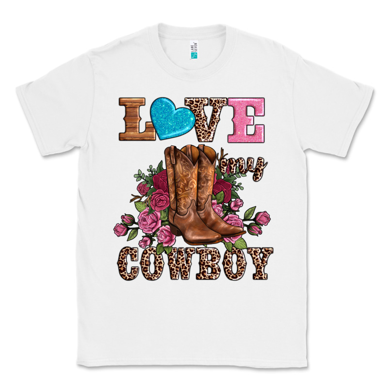Valentines Day Love My Cowboy Classic Tee by AdoDesignShop | Teevron