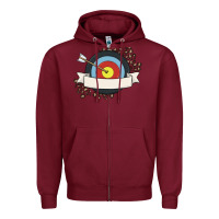 Burgundy custom name archery Zipper Hoodie - MaliasSmallBusiness