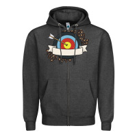 Charcoal Heather custom name archery Zipper Hoodie - MaliasSmallBusiness