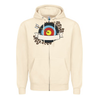 Sandshell custom name archery Zipper Hoodie - MaliasSmallBusiness
