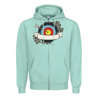 Seafoam custom name archery Zipper Hoodie - MaliasSmallBusiness