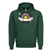Sports Green custom name archery Zipper Hoodie - MaliasSmallBusiness