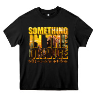 Black something in the orange western Heavy Core Tee - texasbilliewilder