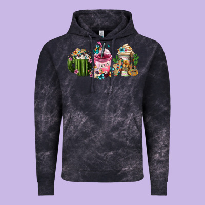 Mexican Day Of The Dead Coffee Cups Vintage Hoodie Designed By Fadigitalartstudio