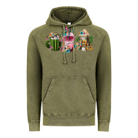 Vintage Olive mexican day of the dead coffee cups Vintage Hoodie - FaDigitalArtStudio