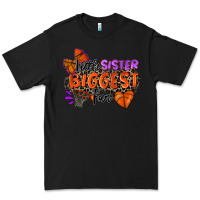 Black little sister biggest fan basketball Premium Tee - Zillion Design Studio