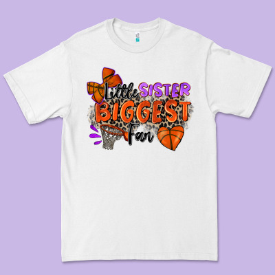 Little Sister Biggest Fan Basketball Premium Tee Designed By Zillion Design Studio