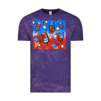 Cloud Purple american popsicle and stars Vintage Tee - AdoDesignShop
