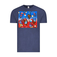 Vintage Denim american popsicle and stars Vintage Tee - AdoDesignShop