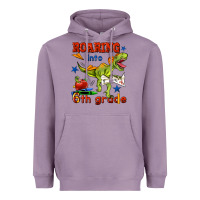 Lavender roaring into 6th grade Heavyweight Hoodie - BundleAndBundleShop