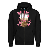 Black valentine coffee lover Zipper Hoodie - MaliasSmallBusiness