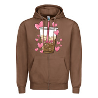 Chestnut valentine coffee lover Zipper Hoodie - MaliasSmallBusiness