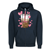 Valentine Coffee Lover Zipper Hoodie | Teevron
